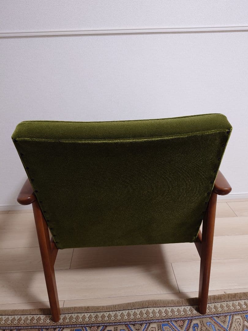 カリモク60 Kチェア1シーターモケットグリーン　②