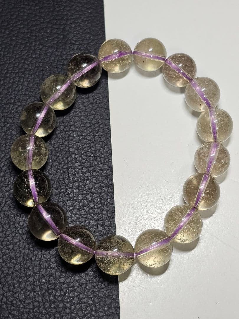11.6ミリ⭐希少⭐パープルリビアングラスブレスレット