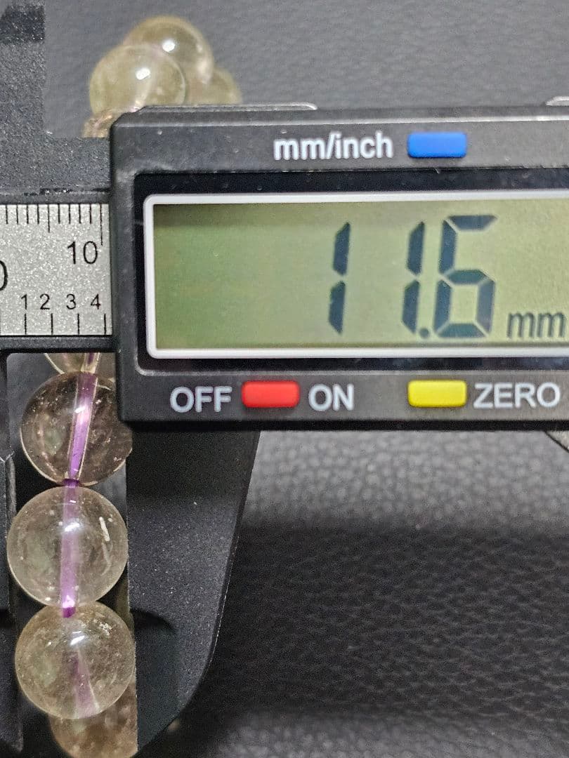 11.6ミリ⭐希少⭐パープルリビアングラスブレスレット