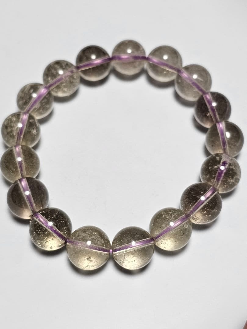 11.6ミリ⭐希少⭐パープルリビアングラスブレスレット