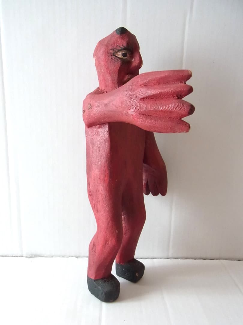 ディアブロ・悪魔の木彫り人形／ウッドカービング フォークアート オアハカ