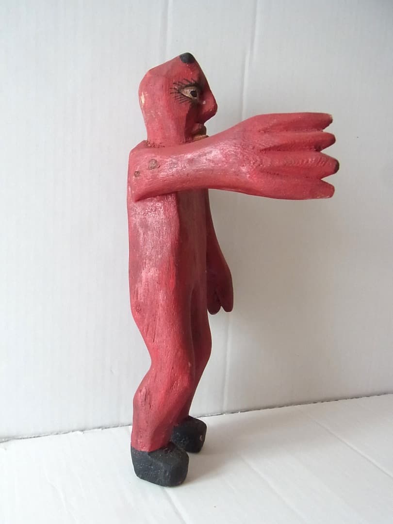 ディアブロ・悪魔の木彫り人形／ウッドカービング フォークアート オアハカ