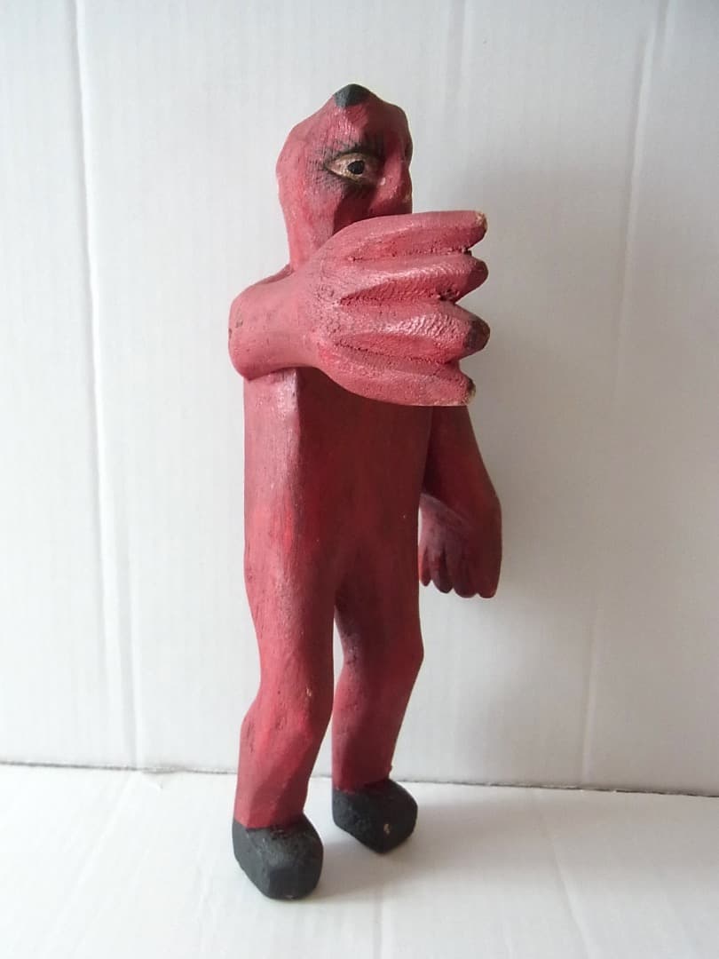 ディアブロ・悪魔の木彫り人形／ウッドカービング フォークアート オアハカ