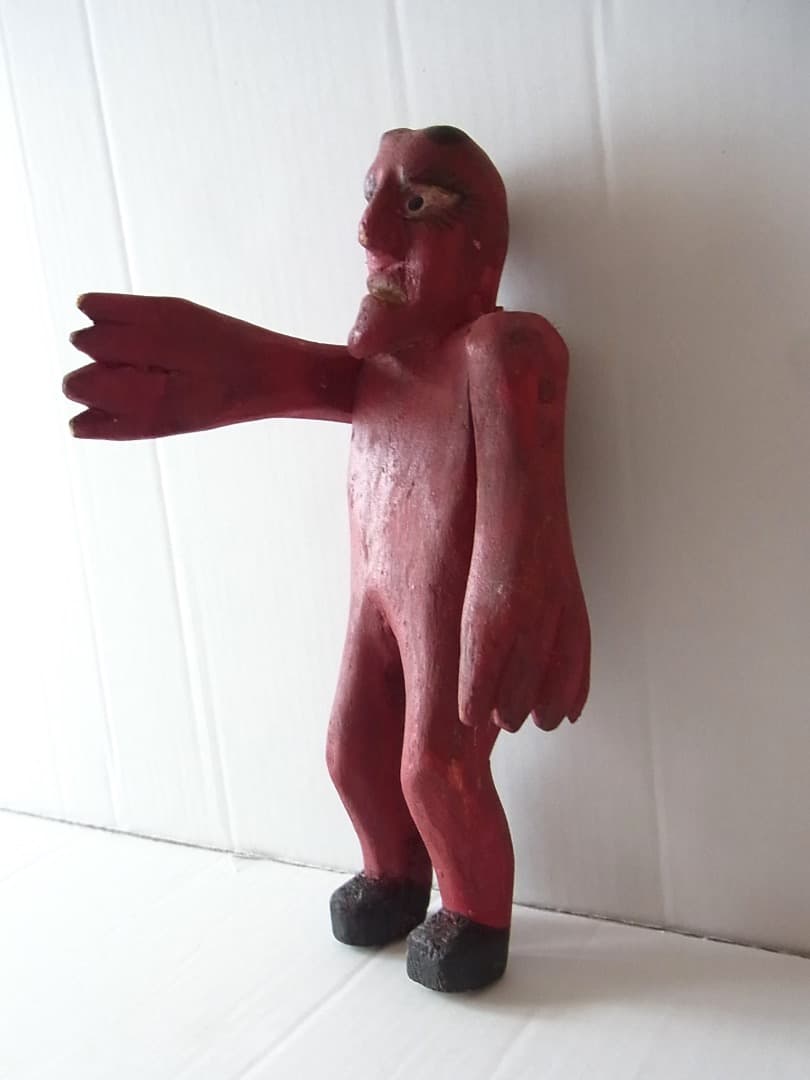 ディアブロ・悪魔の木彫り人形／ウッドカービング フォークアート オアハカ