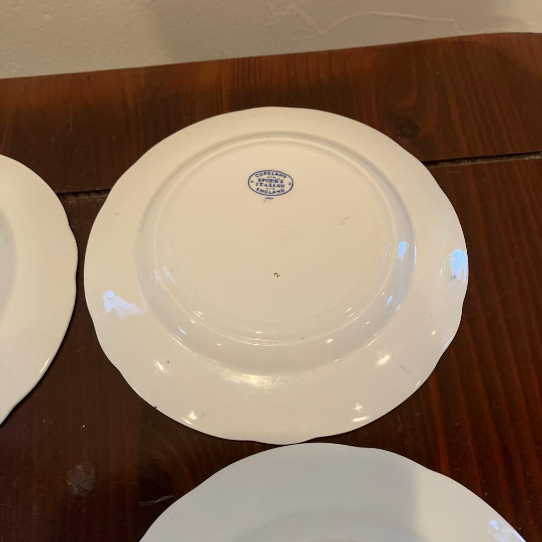 英国スポード　ブルーイタリアン　小皿 4枚セット　アンティーク