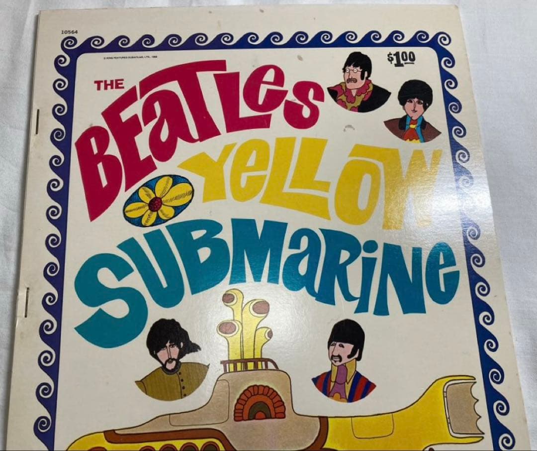 超希少・未使用1968年当時物 ビートルズ イエローサブマリン ポップアウト