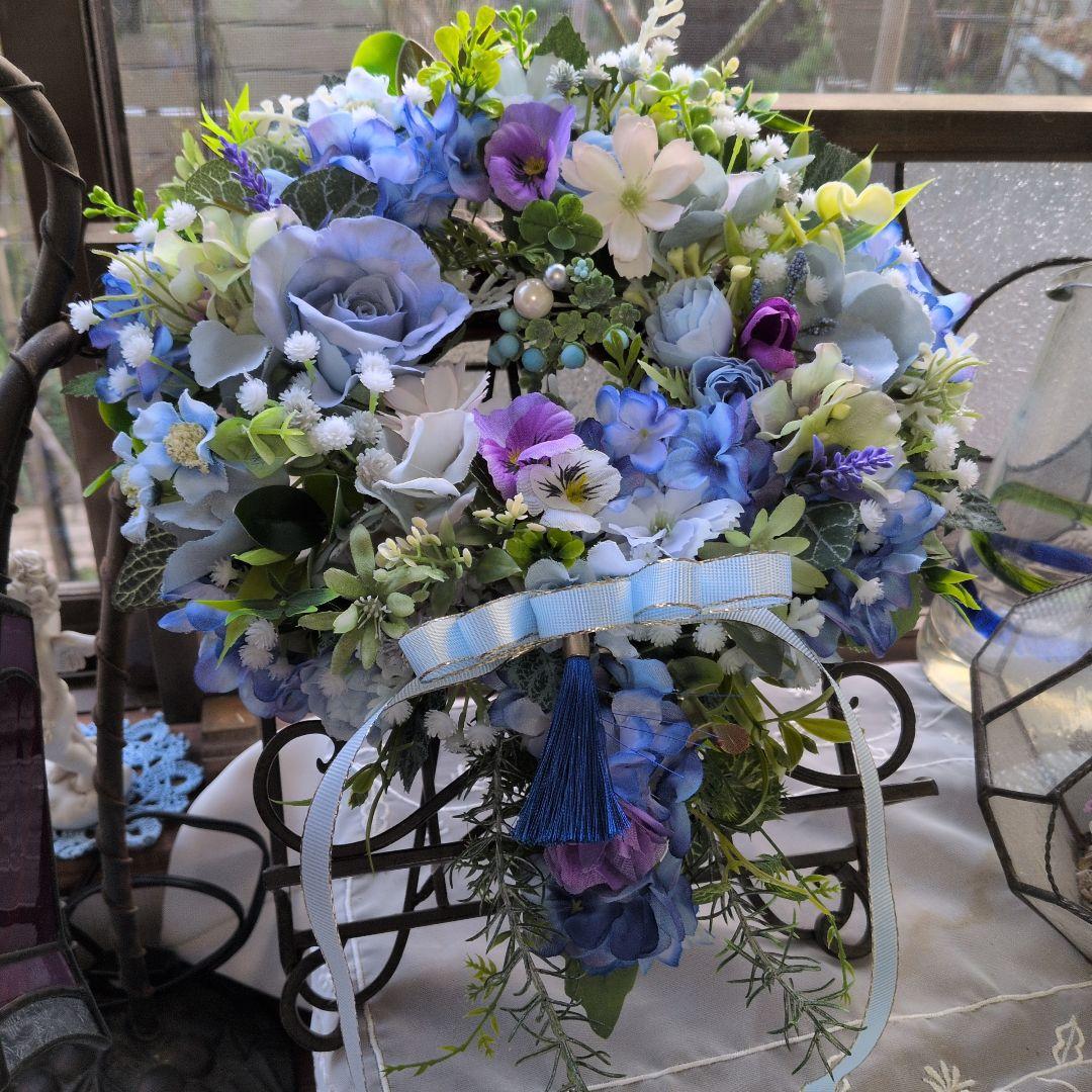 造花フラワーリース　春うらら２　　　　W28cm前後