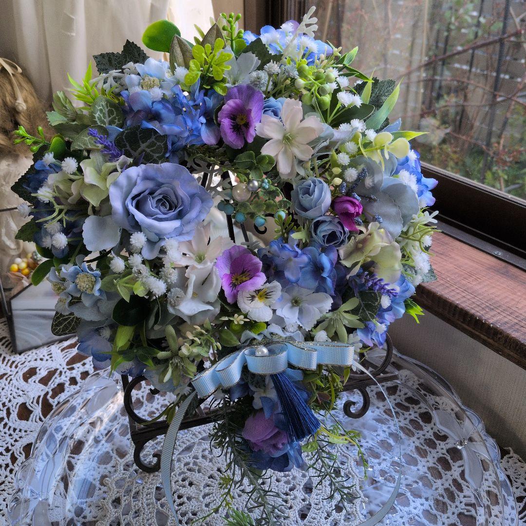 造花フラワーリース　春うらら２　　　　W28cm前後
