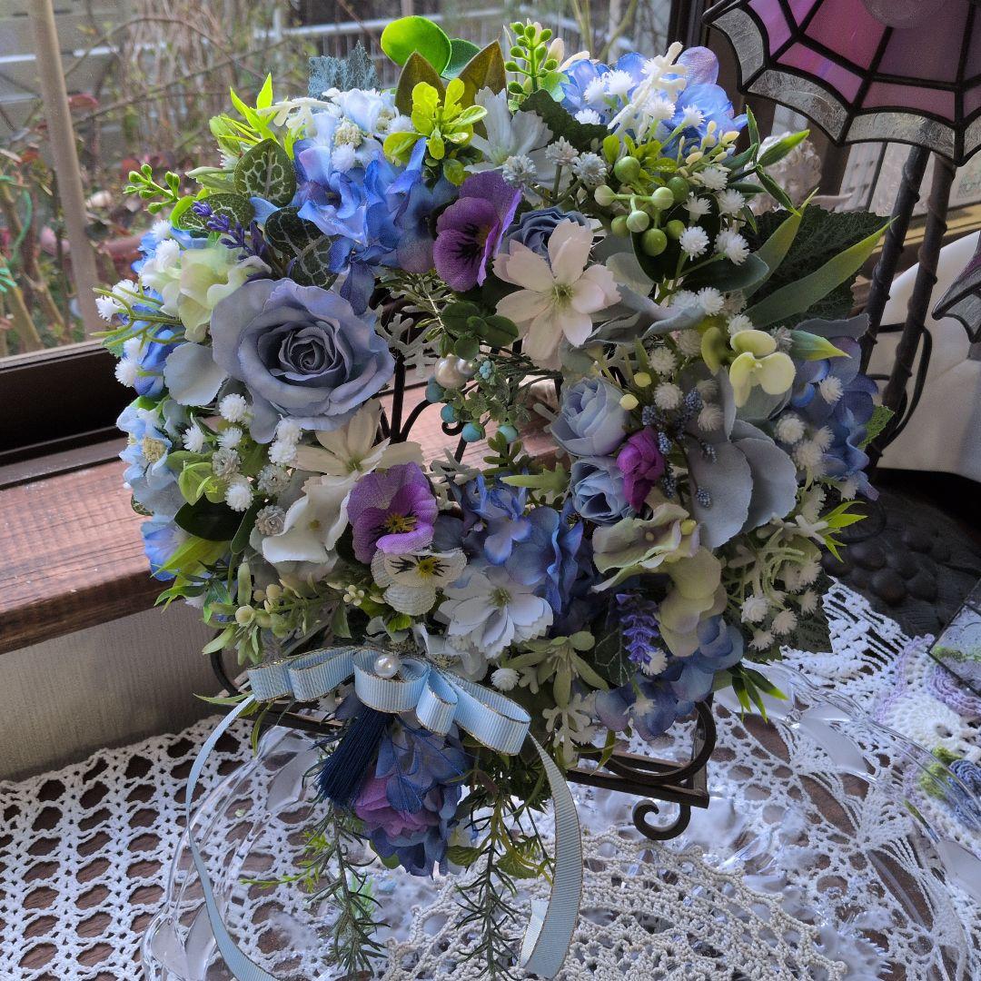 造花フラワーリース　春うらら２　　　　W28cm前後
