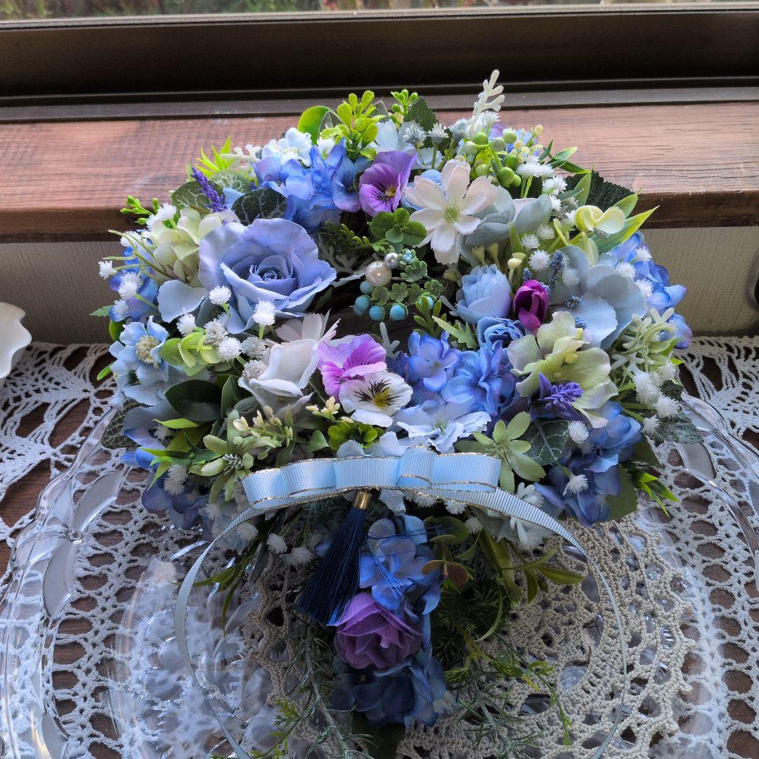 造花フラワーリース　春うらら２　　　　W28cm前後