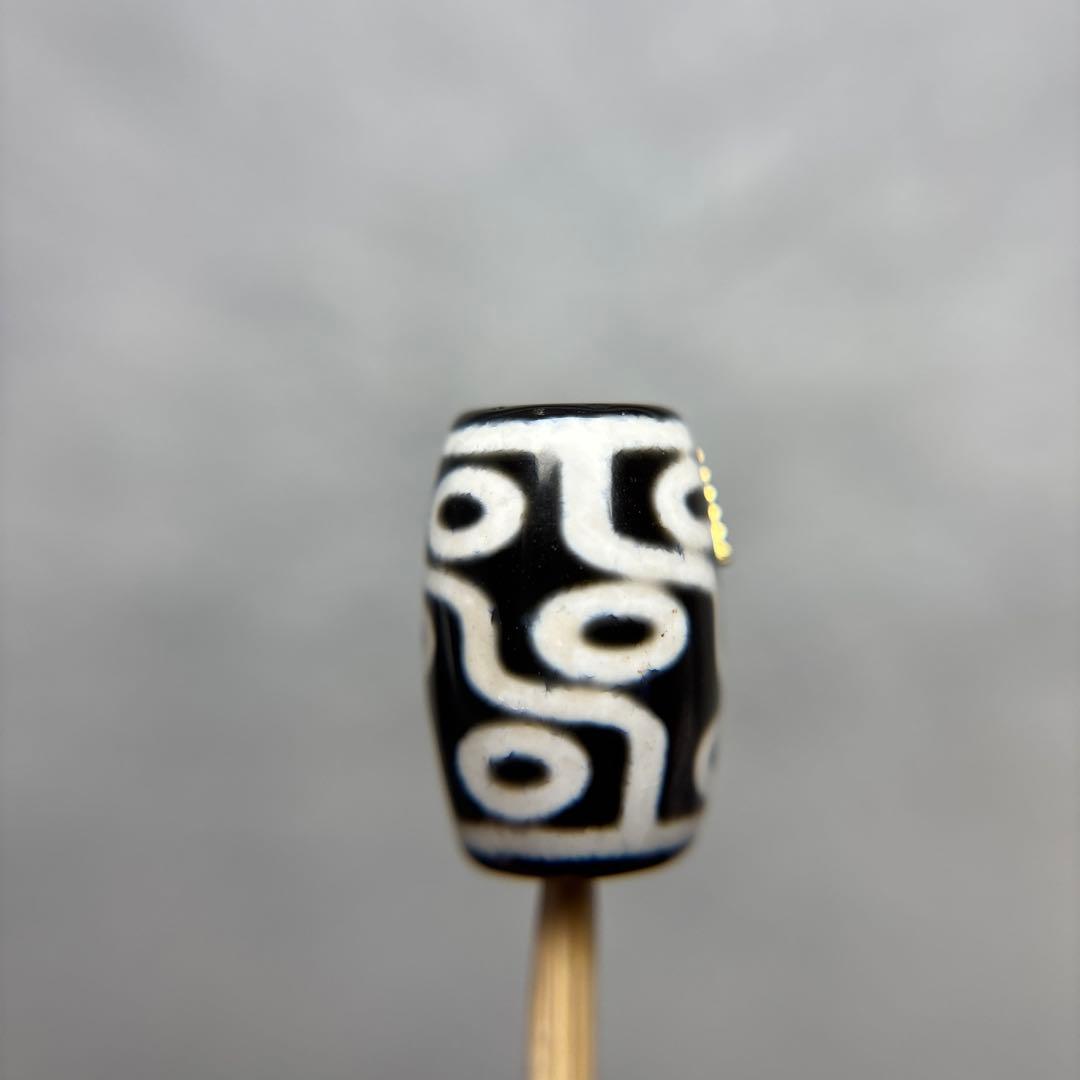 ありあ瑪瑙　九眼天珠+24金メッキ　3-328