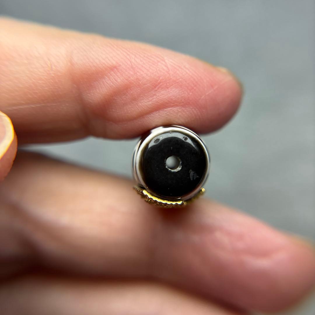 ありあ瑪瑙　九眼天珠+24金メッキ　3-328