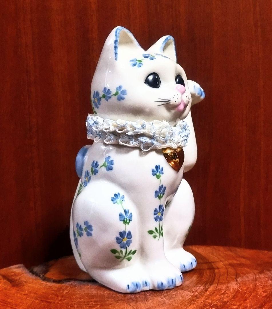 Irish Dresden Happy Cat Chibi 招き猫 箱付き