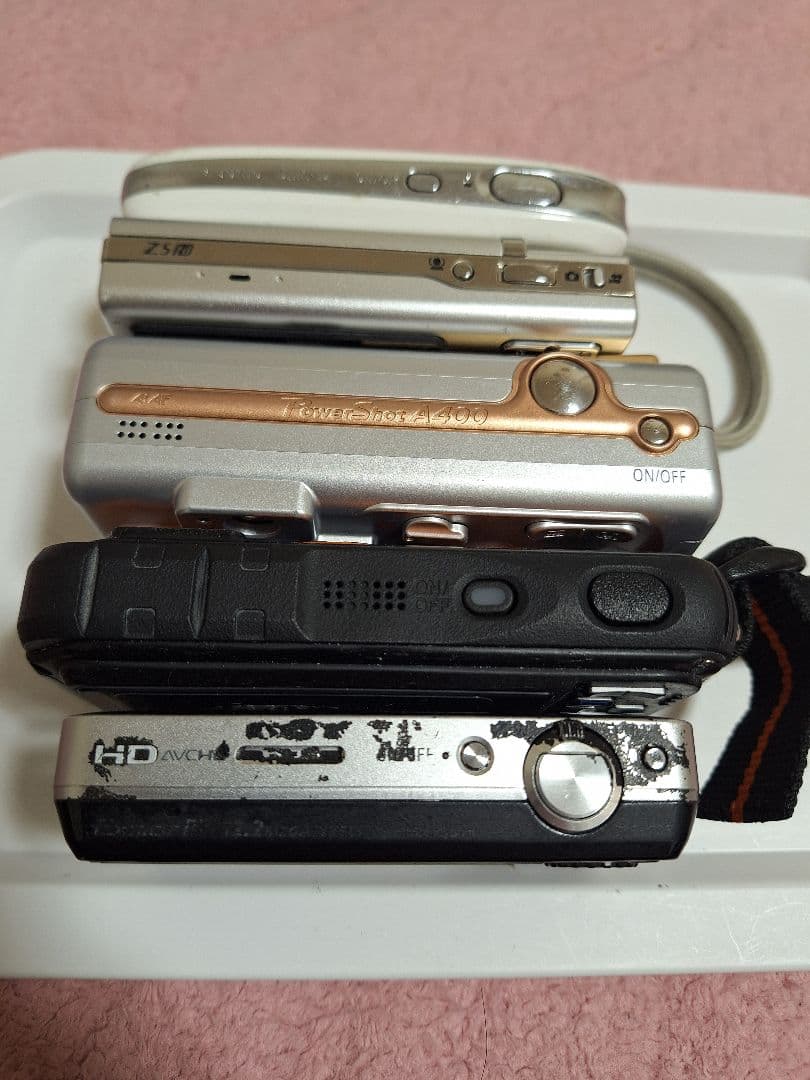 多種デジカメまとめ売り5台完全ジャンク部品取りリペア専用❗故障品使用不可
