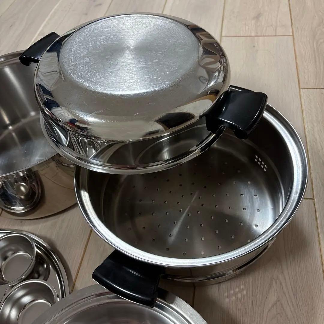 Amway アムウェイ 鍋セット　6L 蒸し器　カップ　フライパン　ガス　IH