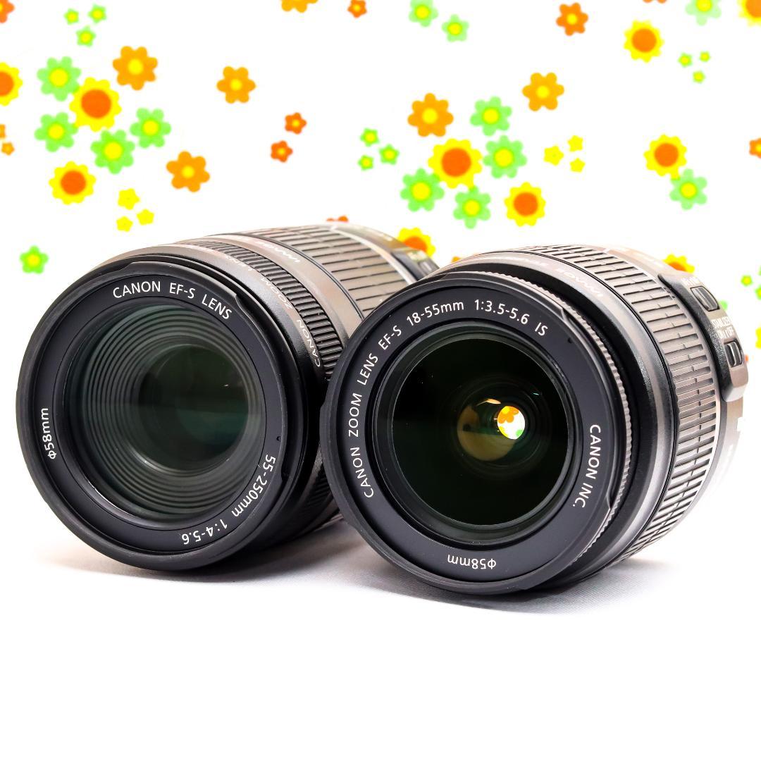 キヤノン Canon kiss X2☆ダブルレンズ！初心者オススメ☆スマホ転送