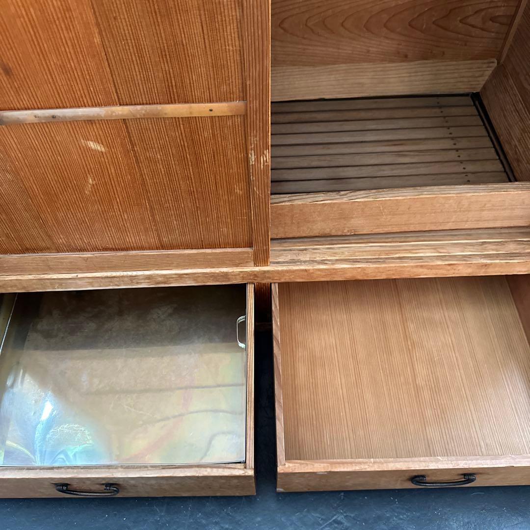 えっ！びっくり最終お値下げ！ヴィンテージ　置き水屋　茶道具入れ　杉無垢材