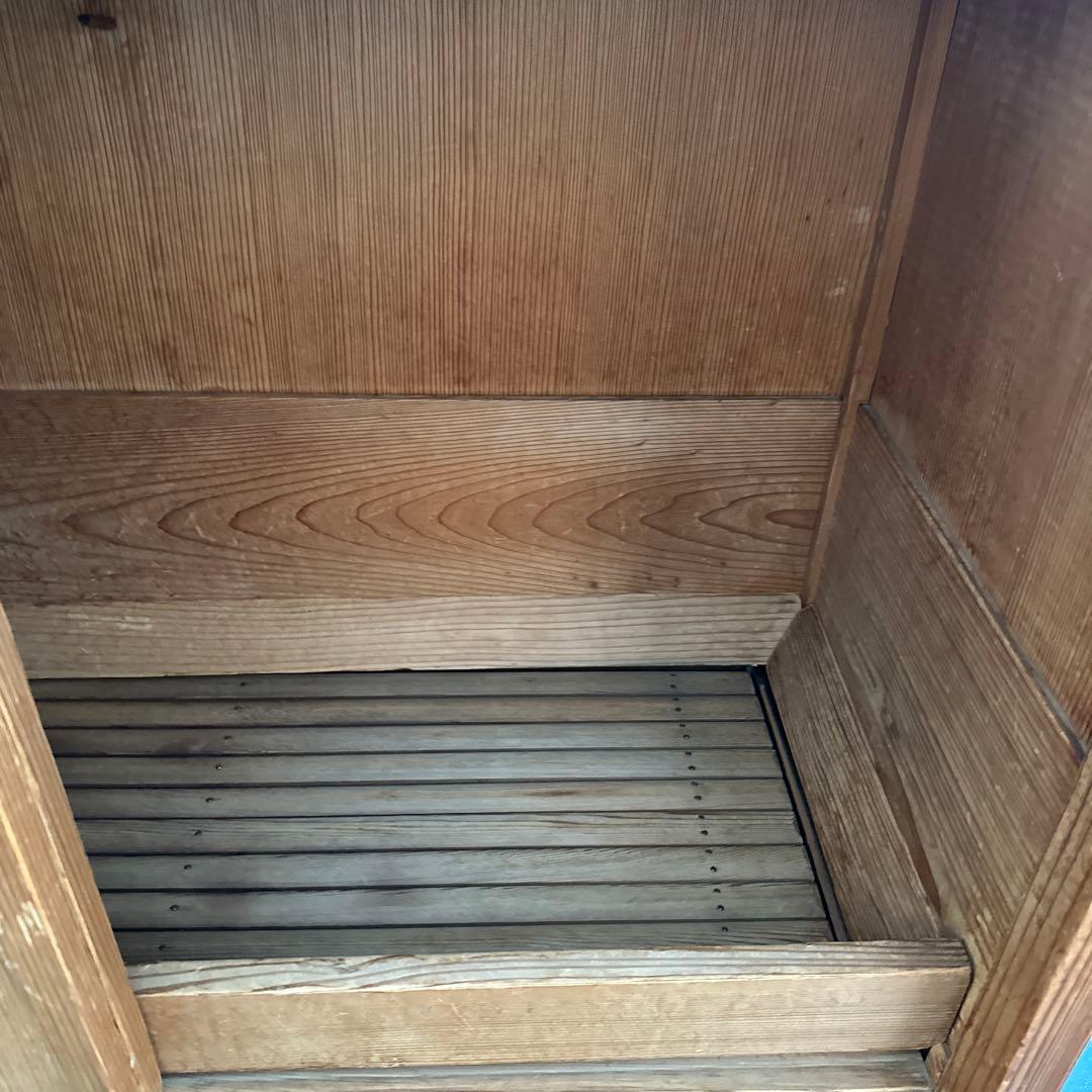 えっ！びっくり最終お値下げ！ヴィンテージ　置き水屋　茶道具入れ　杉無垢材