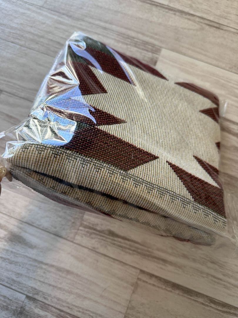 ブランケットマルチラグ オルテガ柄 民族柄 大きめ ピクニックマット Cパターン