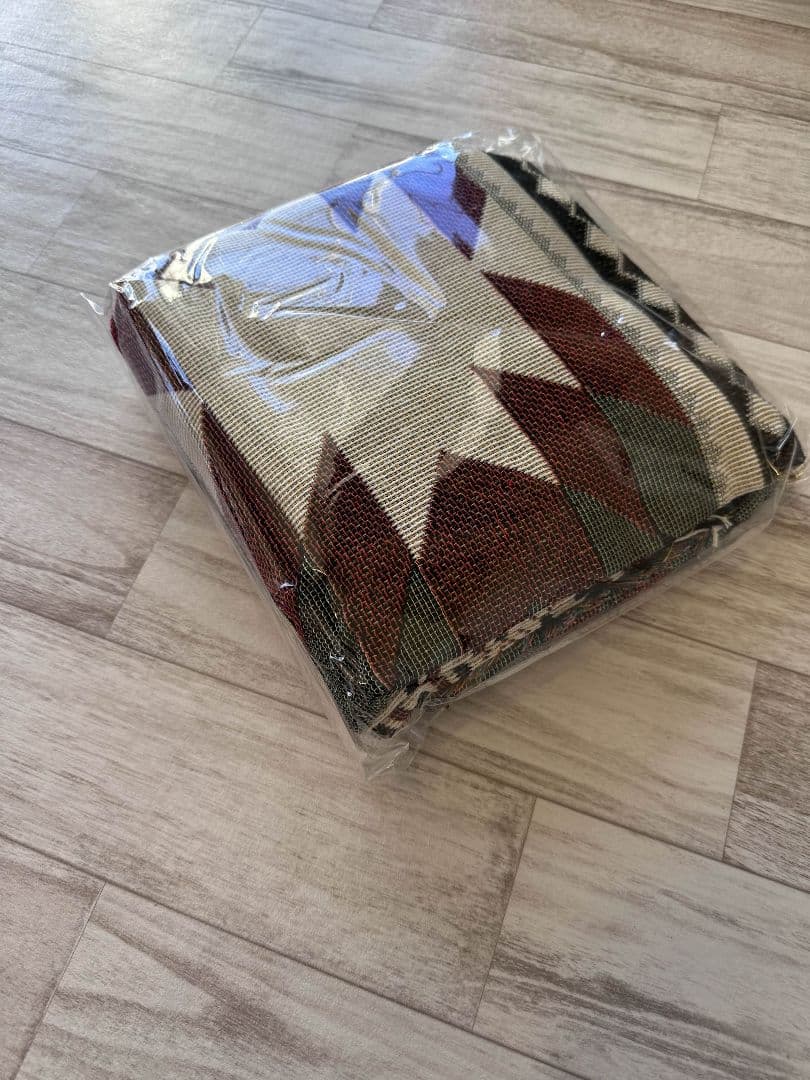 ブランケットマルチラグ オルテガ柄 民族柄 大きめ ピクニックマット Cパターン