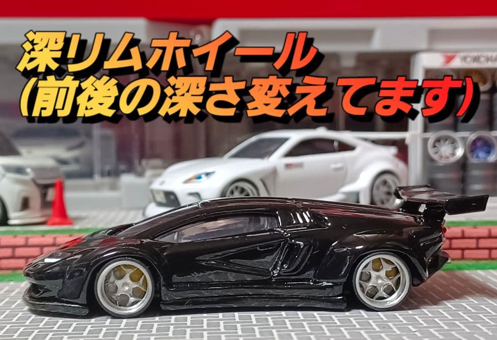 【新型☆カウンタック】□改造□トミカ□カスタム□ミニカー□深リム□ホットウィール