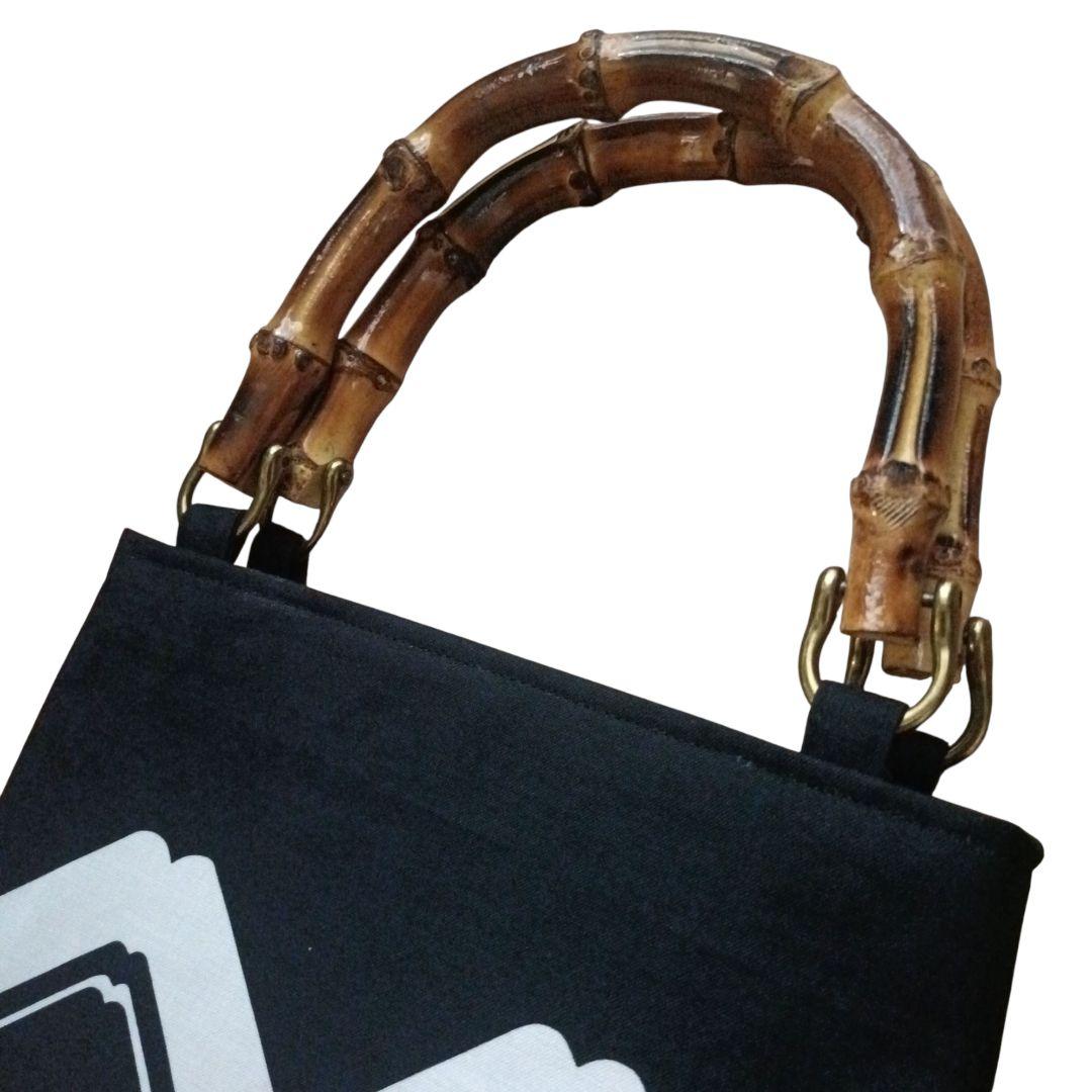 バンブー手提げ　吉原繋ぎ　和柄バッグ　お祭り　神輿　祭りバッグ