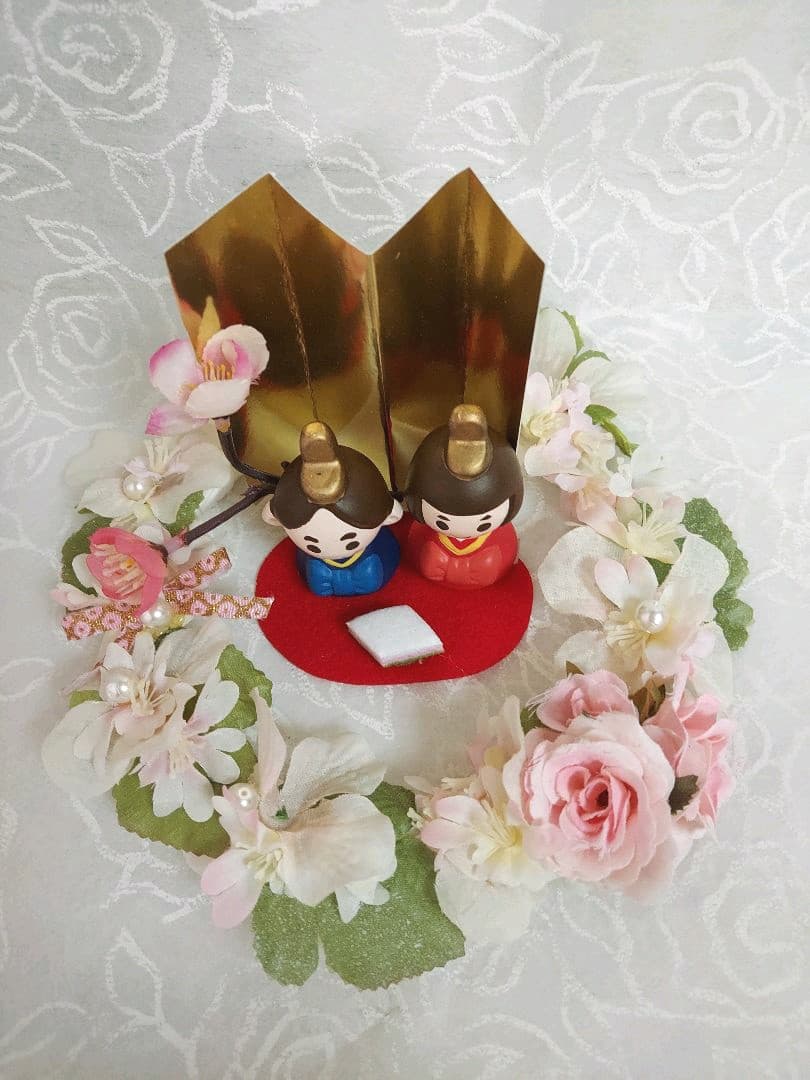 『匿名配送』雛飾りリース①