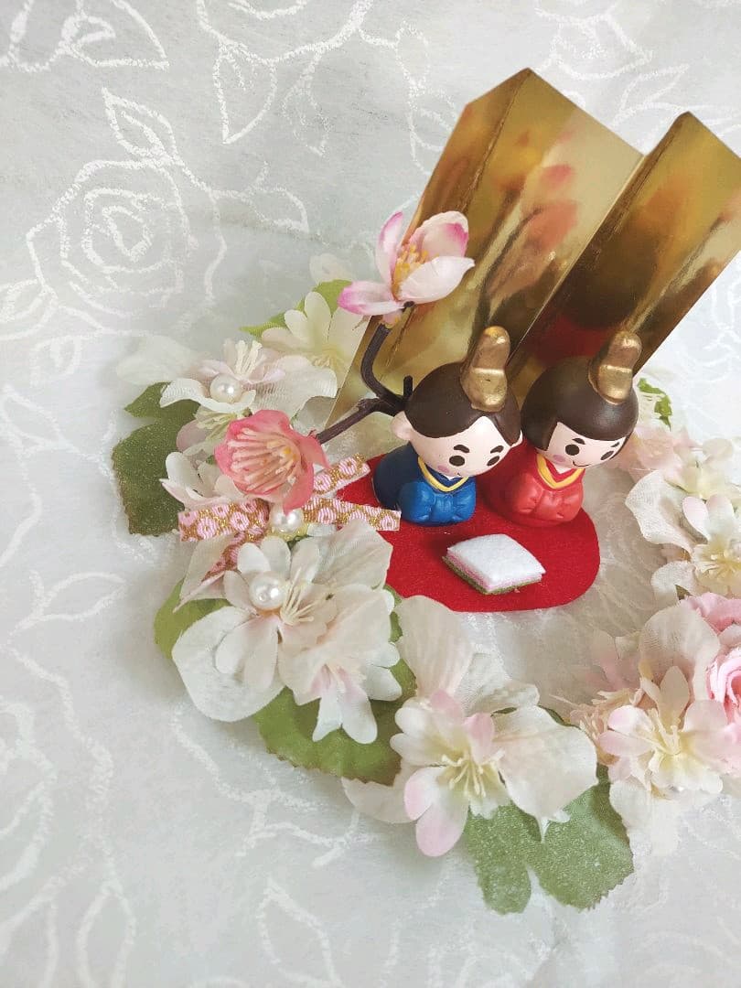 『匿名配送』雛飾りリース①