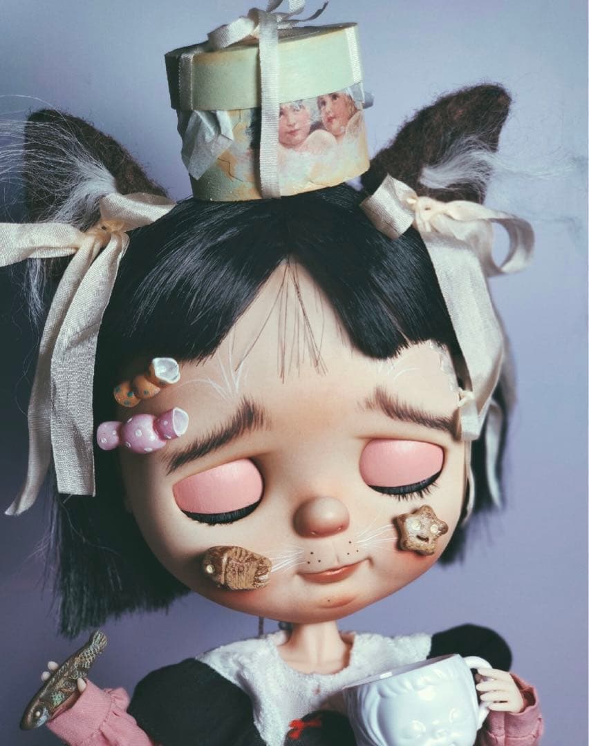 カスタムブライス 人形 個性的 海外作家様 メルティーキャット 黒猫 フルセット
