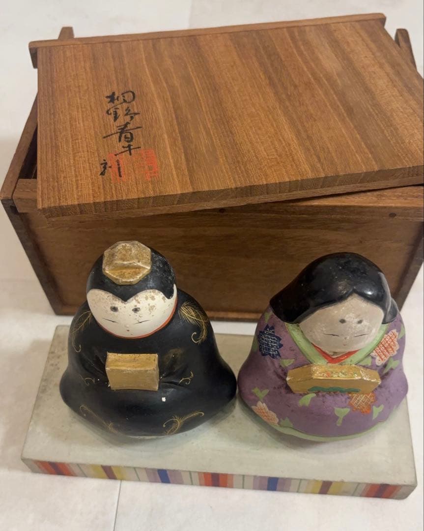 雛人形　明治時代　大正時代　相野青牛　 木彫雛人形