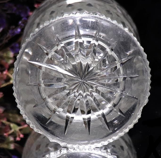 オールド・バカラ アールヌーヴォー期 花瓶 グラヴュール ルネッサンス 草花