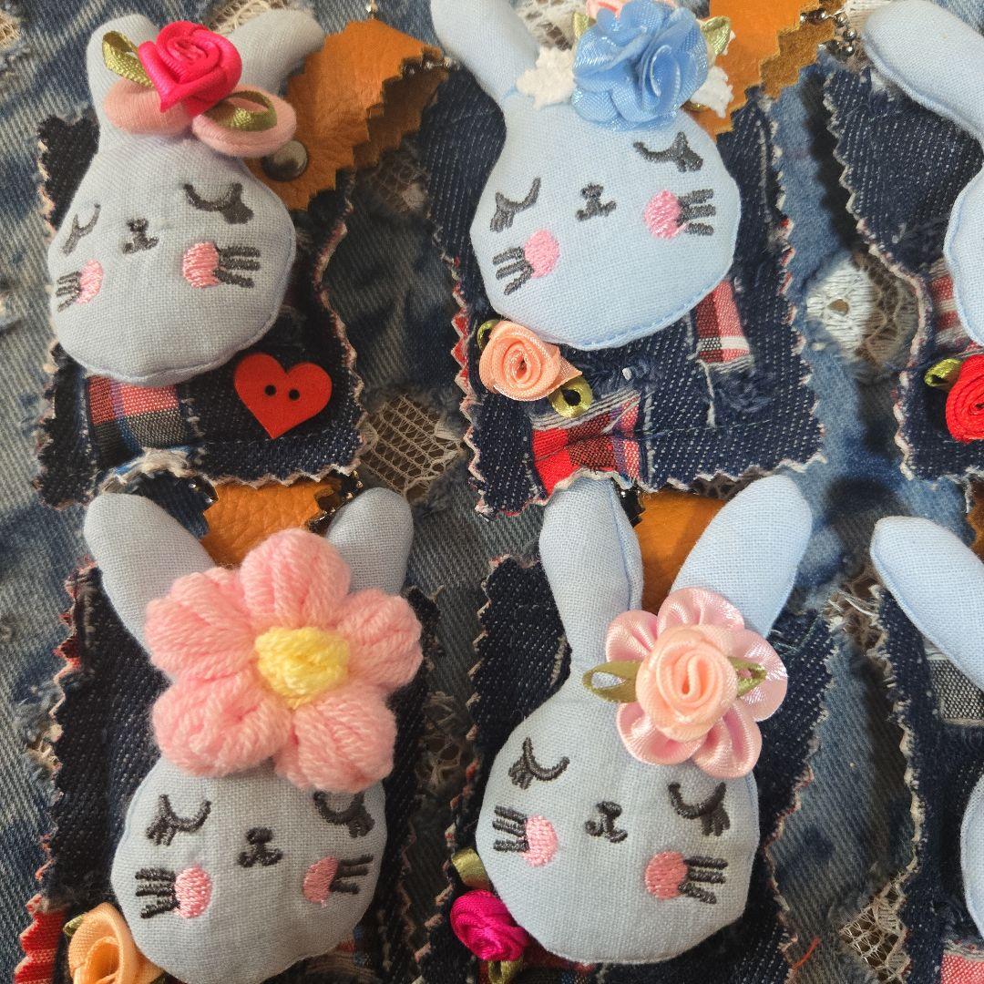 いちごパフェ☆様✨専用ハンドメイドぷっくりうさぎチェーンホルダー