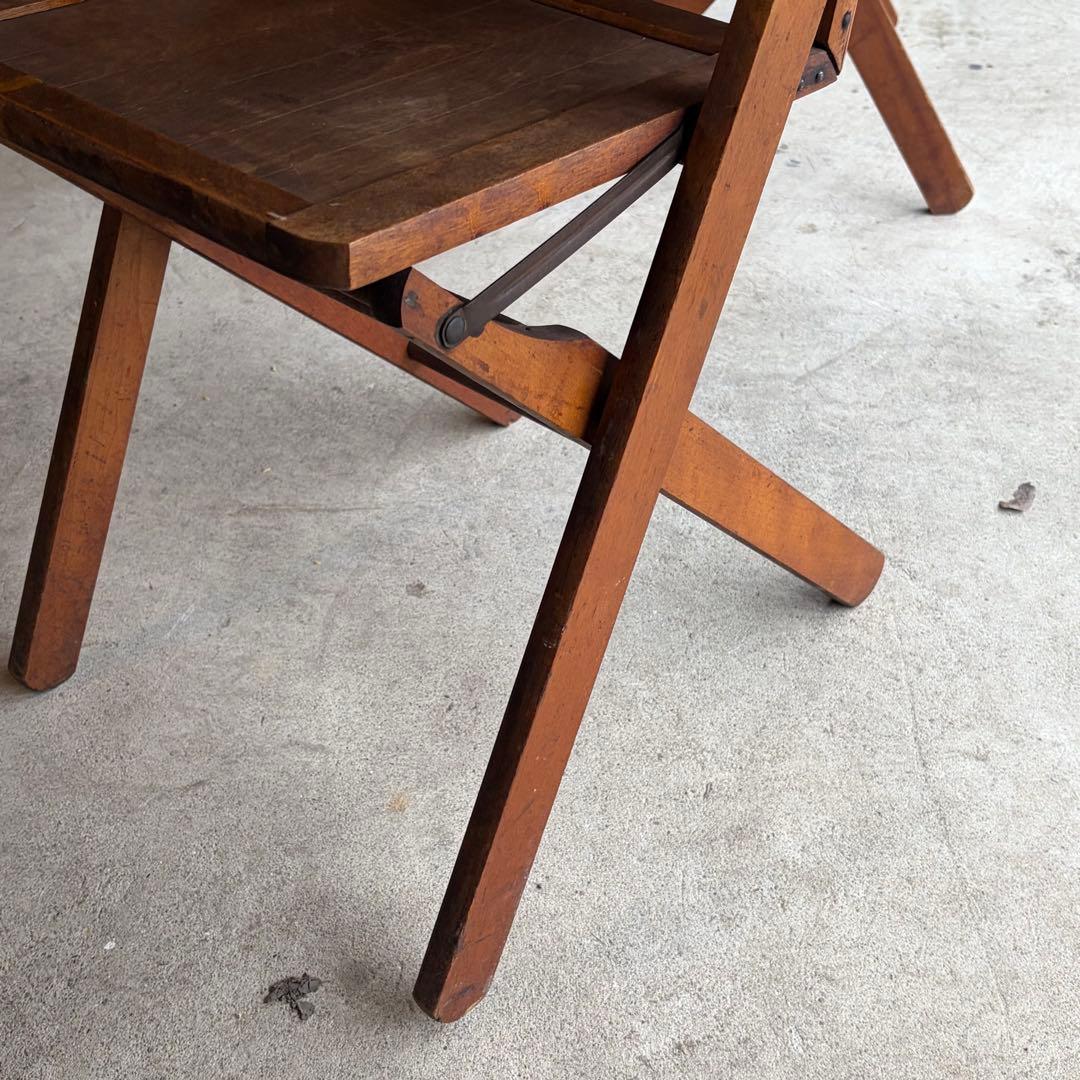 希少 US ビンテージ フォールディングチェア 2脚セット 折り畳み イス