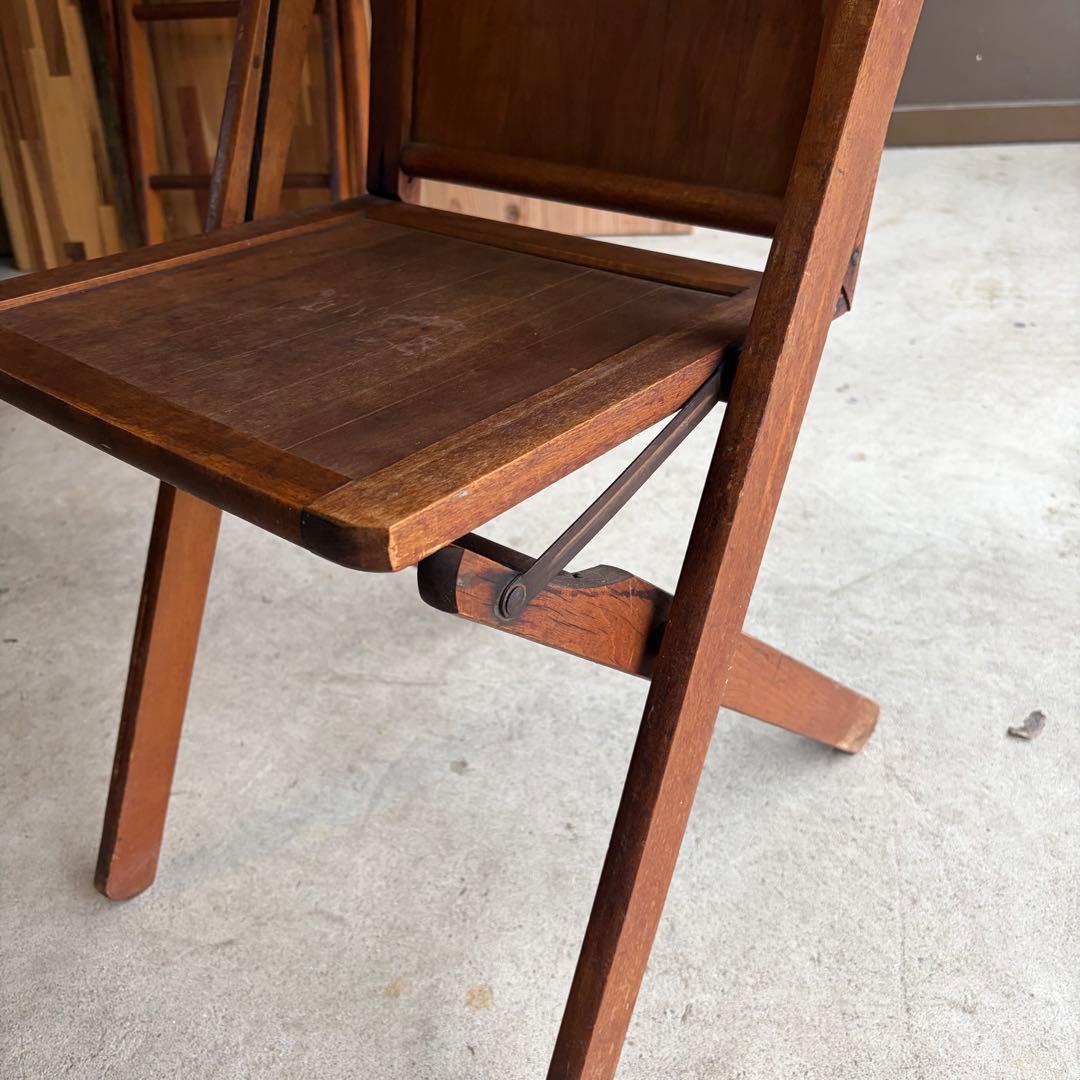 希少 US ビンテージ フォールディングチェア 2脚セット 折り畳み イス