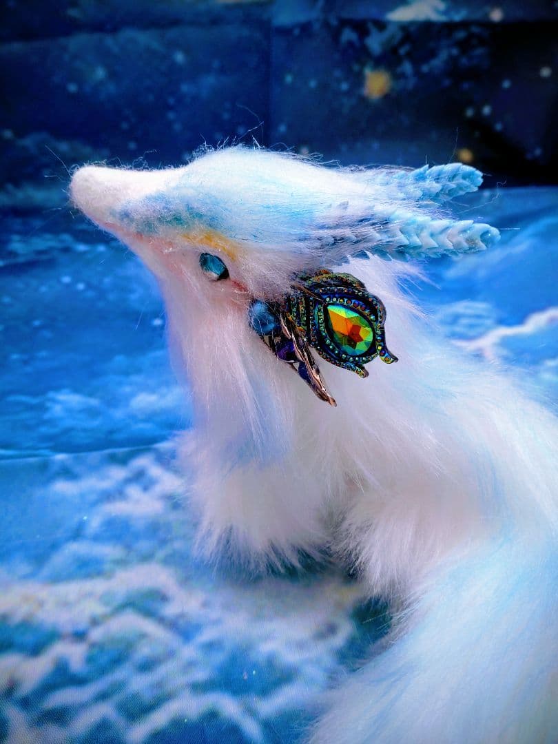 小さめな精龍　アートドール ドラゴン 幻獣 ハンドメイドぬいぐるみ Dragon