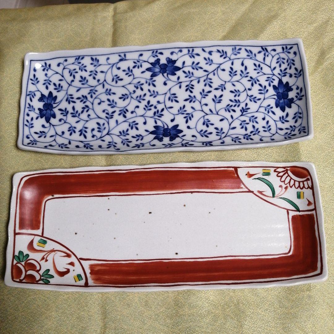 美濃焼 和風柄 長角皿 5枚セット