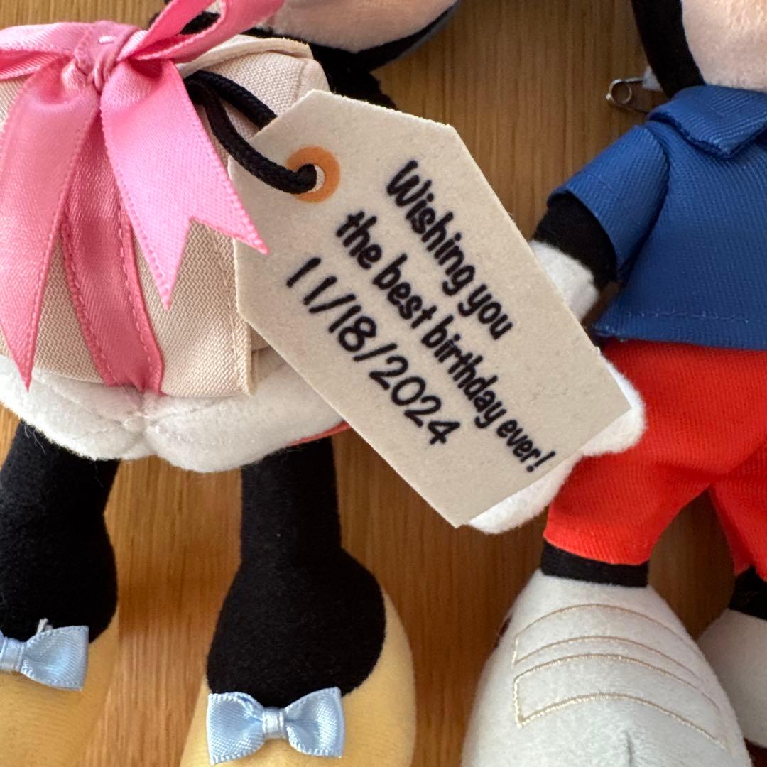 ミッキー・ミニー 誕生日ぬいぐるみバッジセット2024