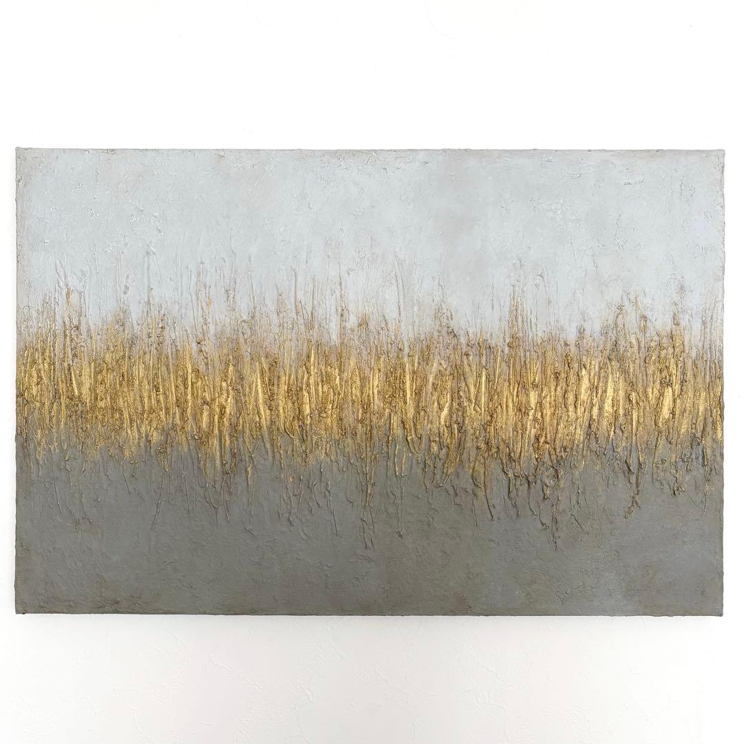 テクスチャーアート・アブストラクト＊アクリル画抽象画現代アートゴールド絵画原画