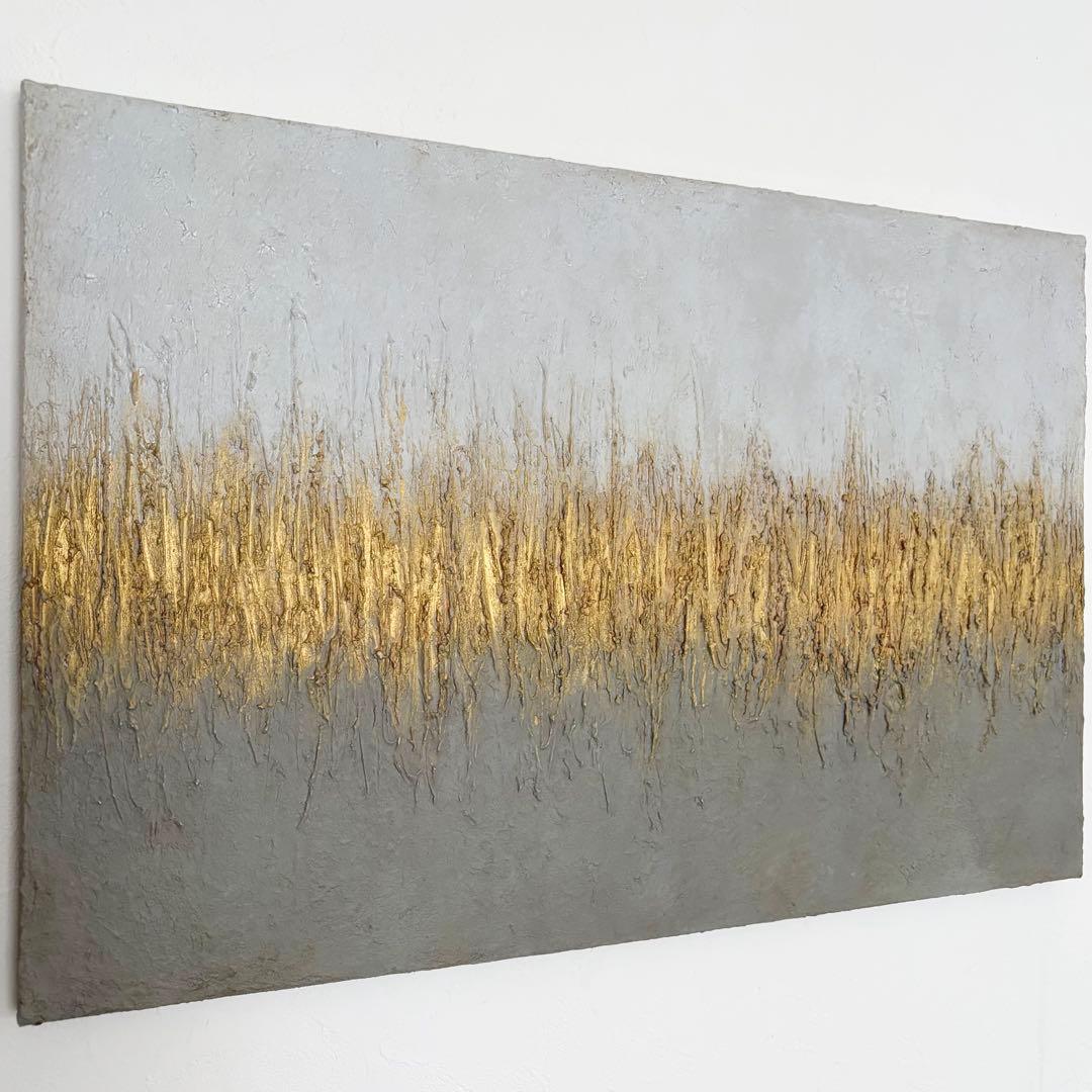 テクスチャーアート・アブストラクト＊アクリル画抽象画現代アートゴールド絵画原画