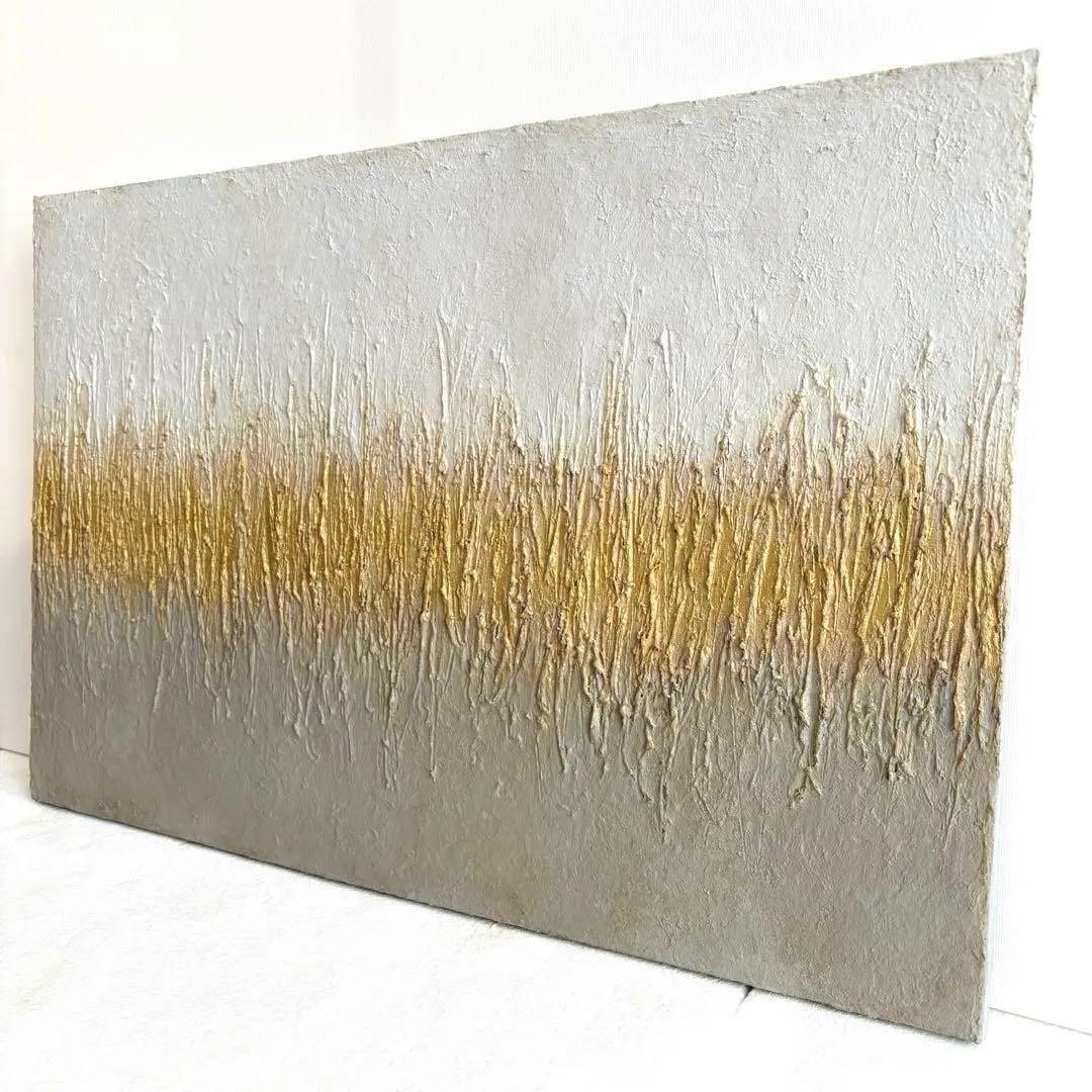テクスチャーアート・アブストラクト＊アクリル画抽象画現代アートゴールド絵画原画