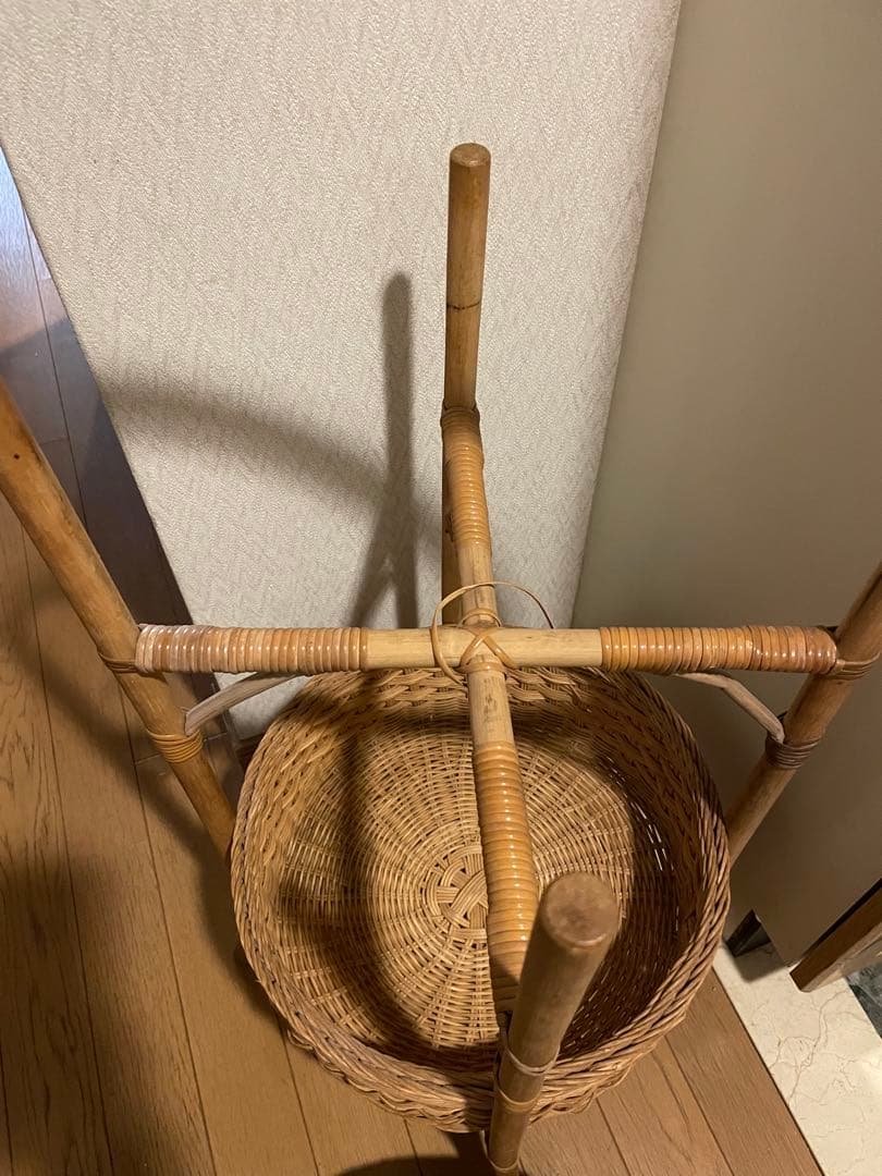 昭和レトロ　カゴ棚