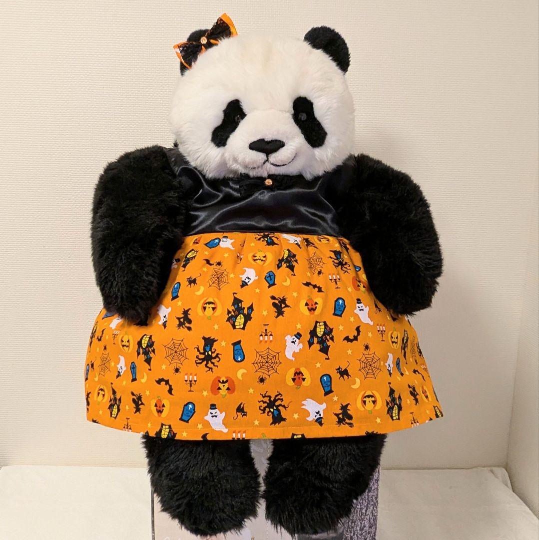 抱っこシャンハロウィンコスチューム♡サテン＆ハロウィン柄ワンピース Orange