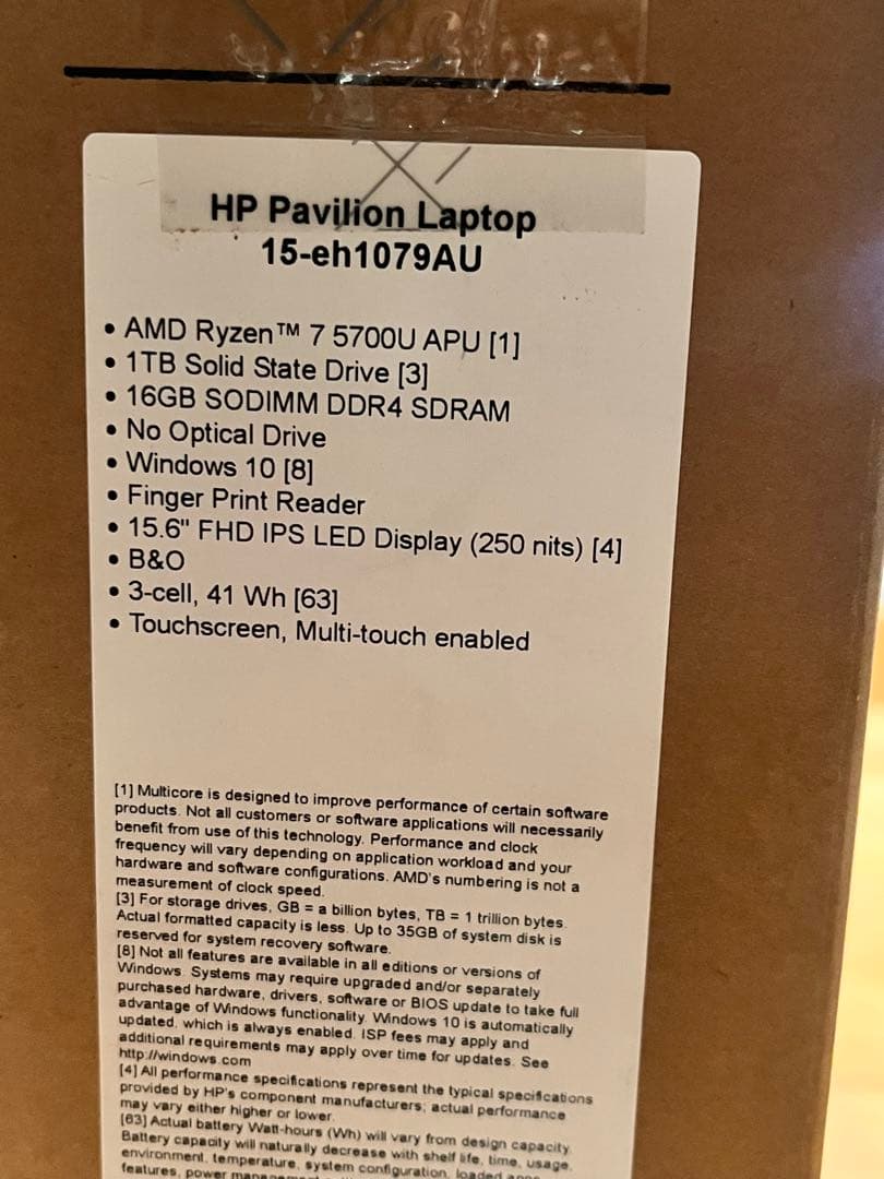 HP Pavilion 15-eh1079AU ノートPC