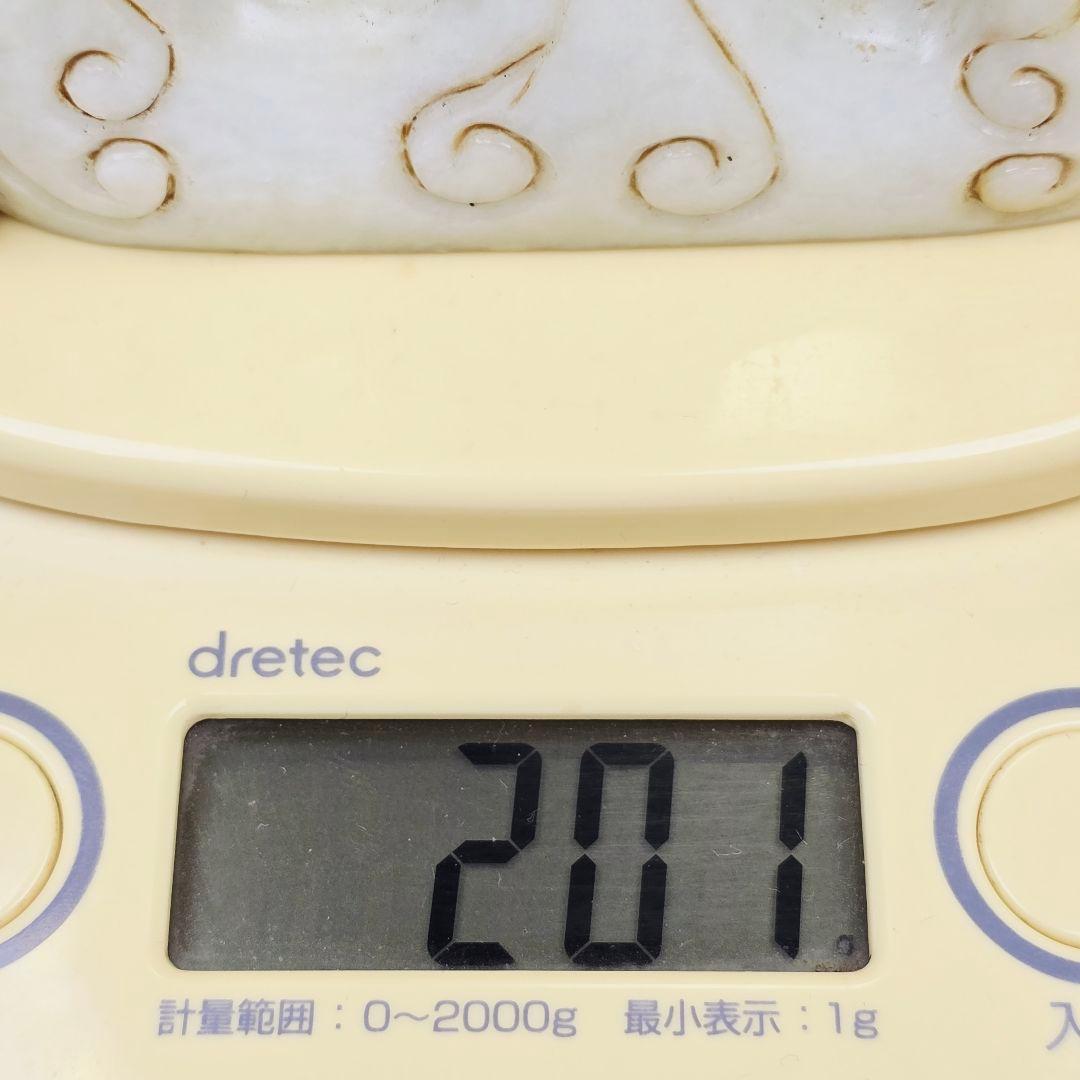 渡来品 文房具 本物和田白玉 手彫 清代 望子成龍 辰龍子鼠紋 筆架 置物 文鎮