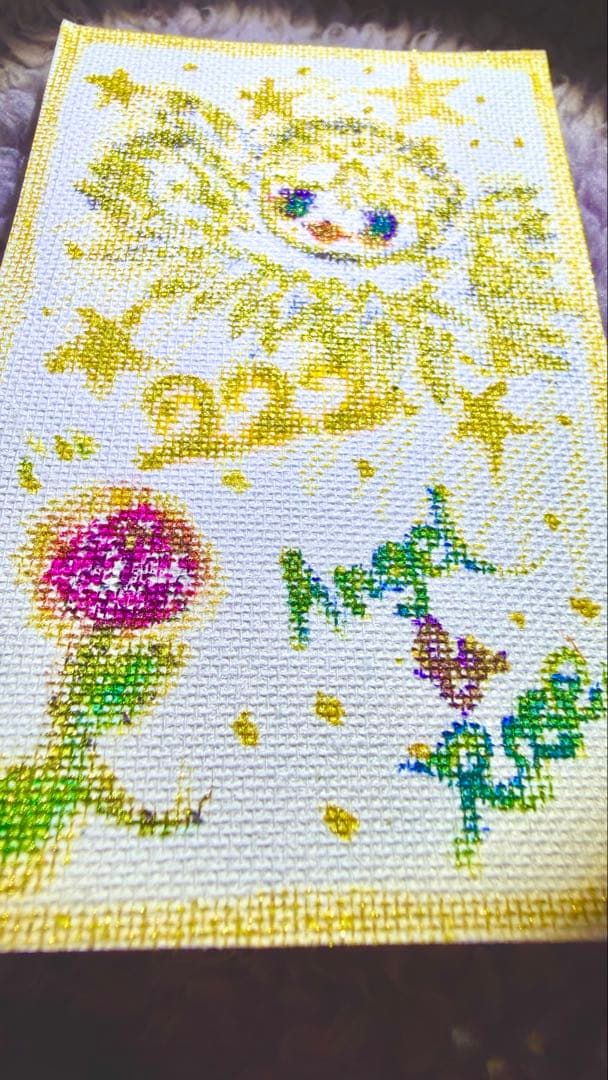 222 原画白魔術 天使の強く優しい愛により幸運を引き寄せる ミニ持ち歩き用にも