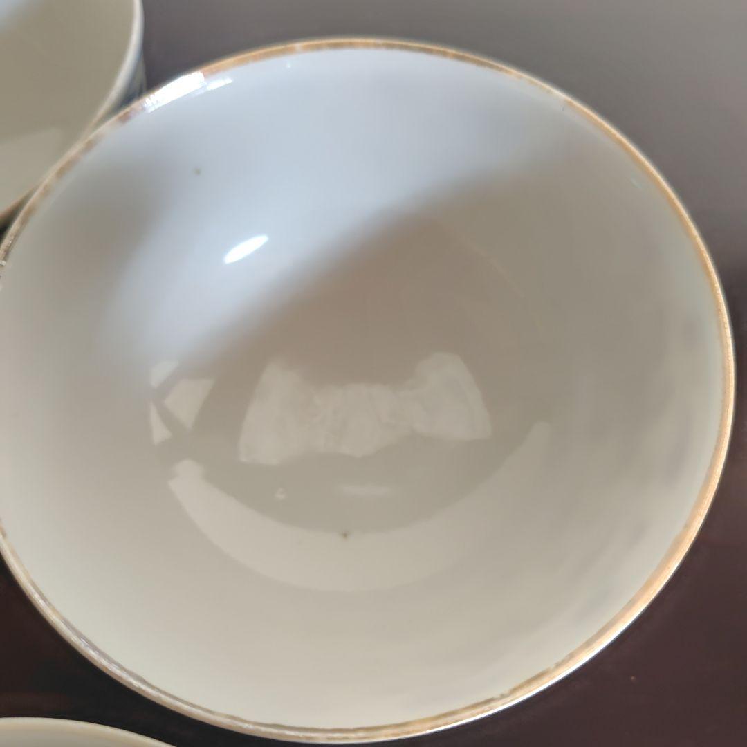 九谷焼　錦絵 金彩 蓋付き茶碗 飯茶碗 茶碗 5客 鳳凰 アンティーク 春