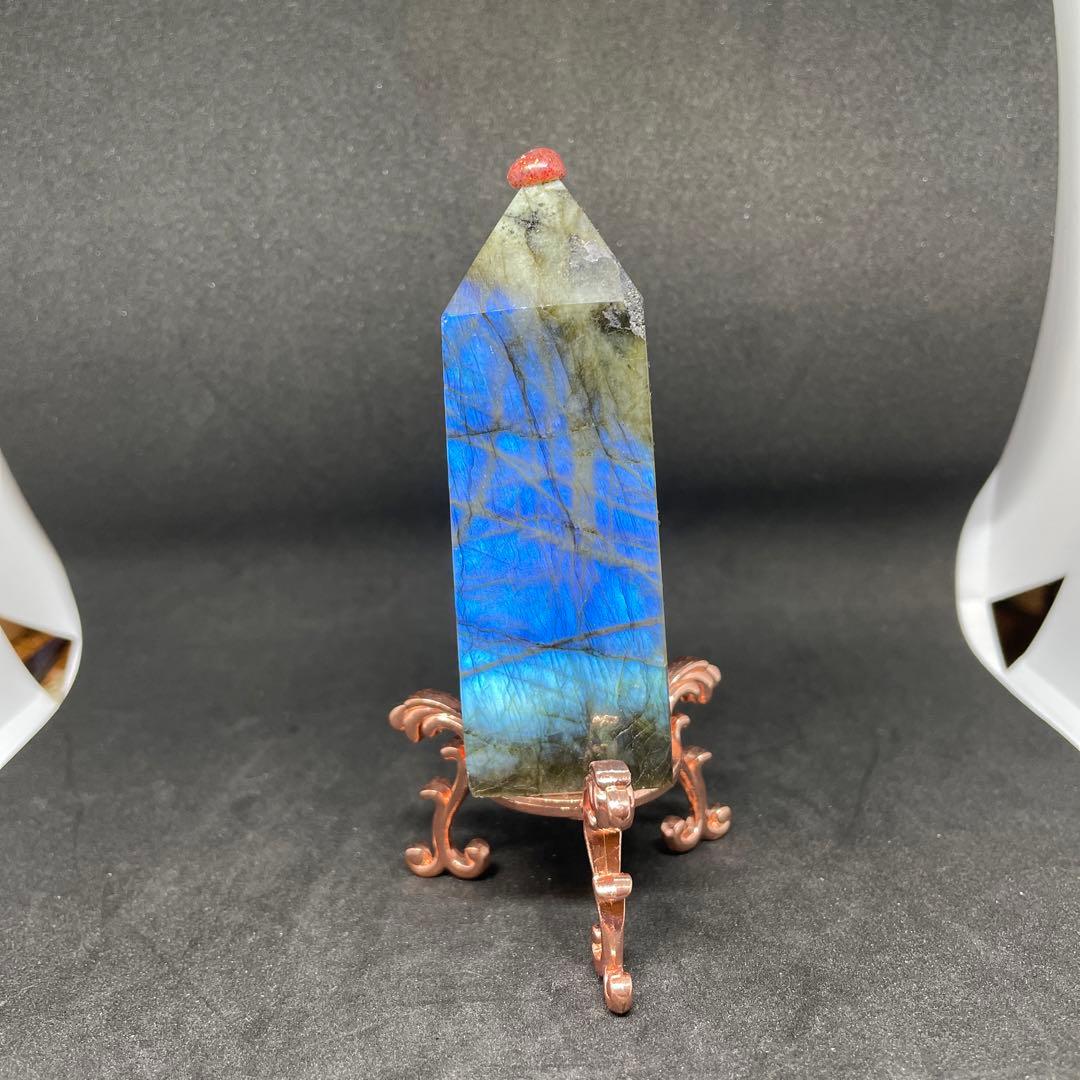 画像追加　極上シラー  プリズム　ラブラドライト タワー ポイント ブルーシラー