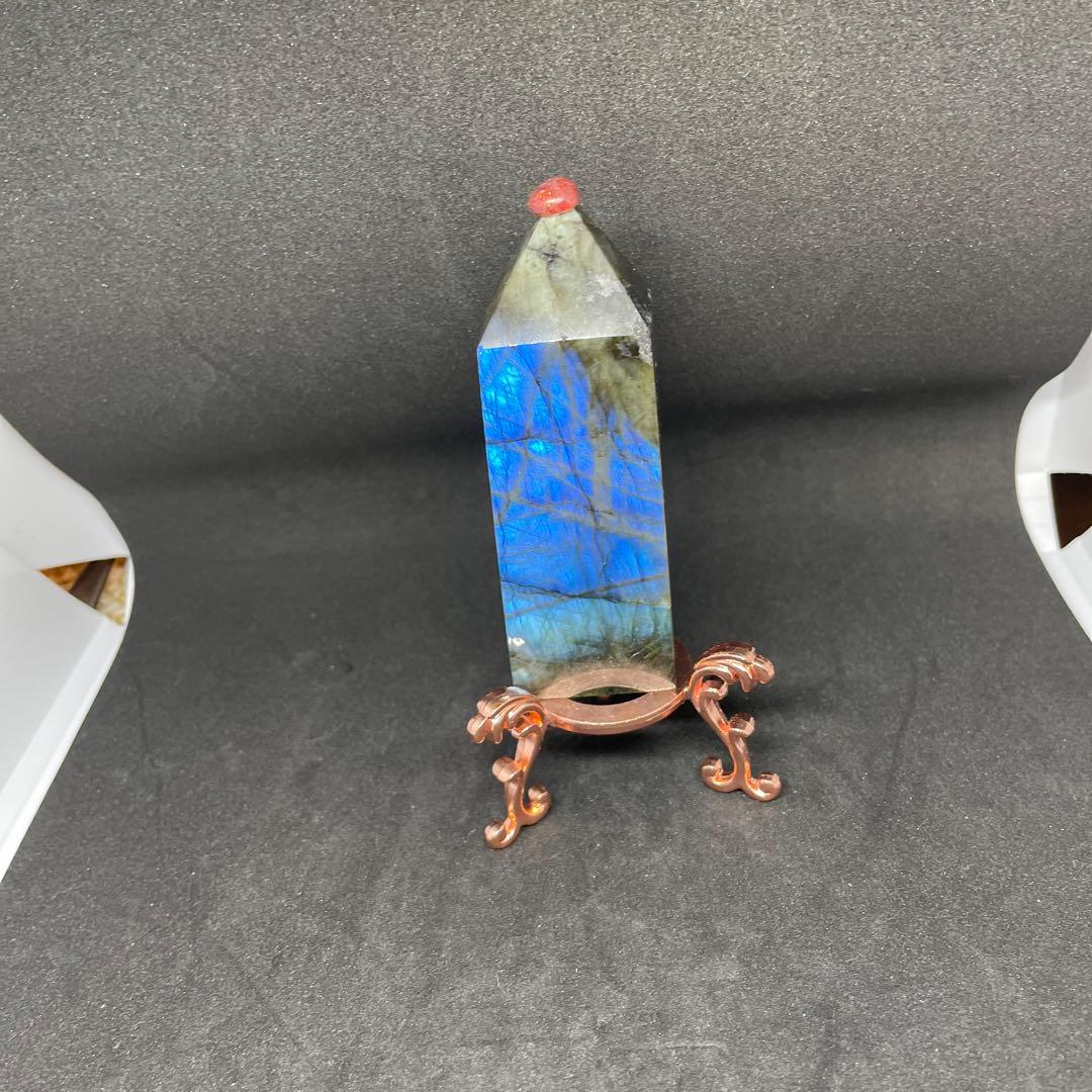 画像追加　極上シラー  プリズム　ラブラドライト タワー ポイント ブルーシラー