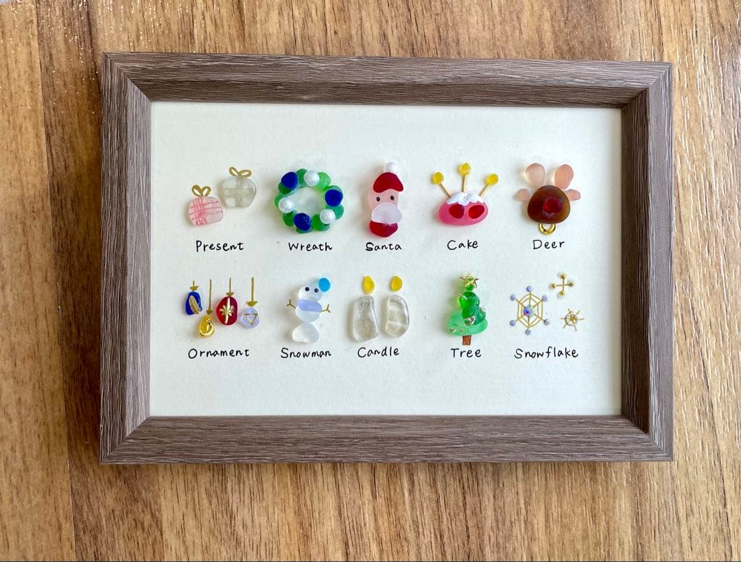 にゃおこ　オーダー⭐︎シーグラスアート12月1月