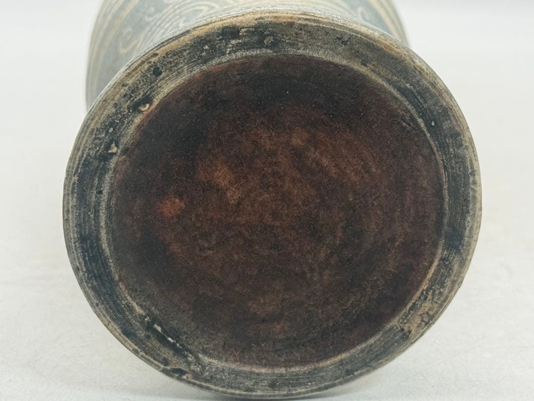 安南焼　魚紋　小瓶　送料込み2602020